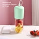 thumbnail image 4 of Licuadora Portátil Recargable Por Usb de 400 Ml - Mini Vaso de Acero Inoxidable con 6 Cuchillas, Batería de 1500 Mah, Vaso de Vidrio a Prueba de Fugas, Ideal para El Hogar y Viajes, Rosa/Verde/Blanco, 4 of 7