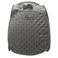 thumbnail image 3 of Durasage Pop-Up Portable Steam Sauna Spa, - 800W Steam Generator, Foldable Tent, Timer Control, Indoor Home Use, Includes Chair & Storage Pocket - Gray, 3 of 9