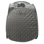 Durasage Pop-Up Portable Steam Sauna Spa, 800W Steam Generator, Foldable Tent, Timer Control, Indoor Home Use, Includes Chair & Storage Pocket - Gray