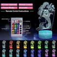 thumbnail image 2 of Luz nocturna 3D de sirena para niños, lámpara de noche regulable con control remoto, 16 colores cambiantes, juguetes para niños., 2 of 5