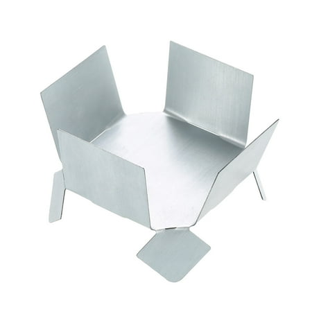 - Portable Folding Stainless Steel Pot Holder Plate with Tray Solid Fuel Alcohol Stove Burner