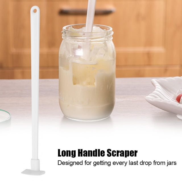 Multi-Functional Practical Bottle Scraper Silcione Long Handle, Multifunctional Silicone Spatulas Long Handle Last Drop Kitchen Scraper for Cooking, Baking for Cooking, Baking and Mixing silicona Esp