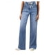 thumbnail image 5 of Vaqueros de pierna ancha for mujer, talle alto, holgados, pierna recta, pantalones de mezclilla elásticos, pantalones vaqueros elásticos con cordones y bolsillos, 5 of 7