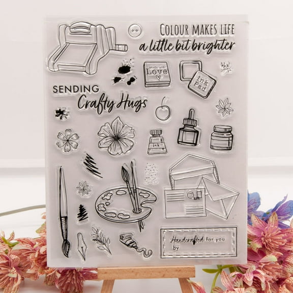 Ouginx Clear Stamps, Handicraft Creator Rubber Stamp for Scrapbooking and Card Making Supplies