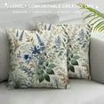 thumbnail image 3 of JEUXUS Spring Wildflowers Butterfly Green Wild Flower Plant Zipper Closure Plush Pillowcase White, 3 of 5