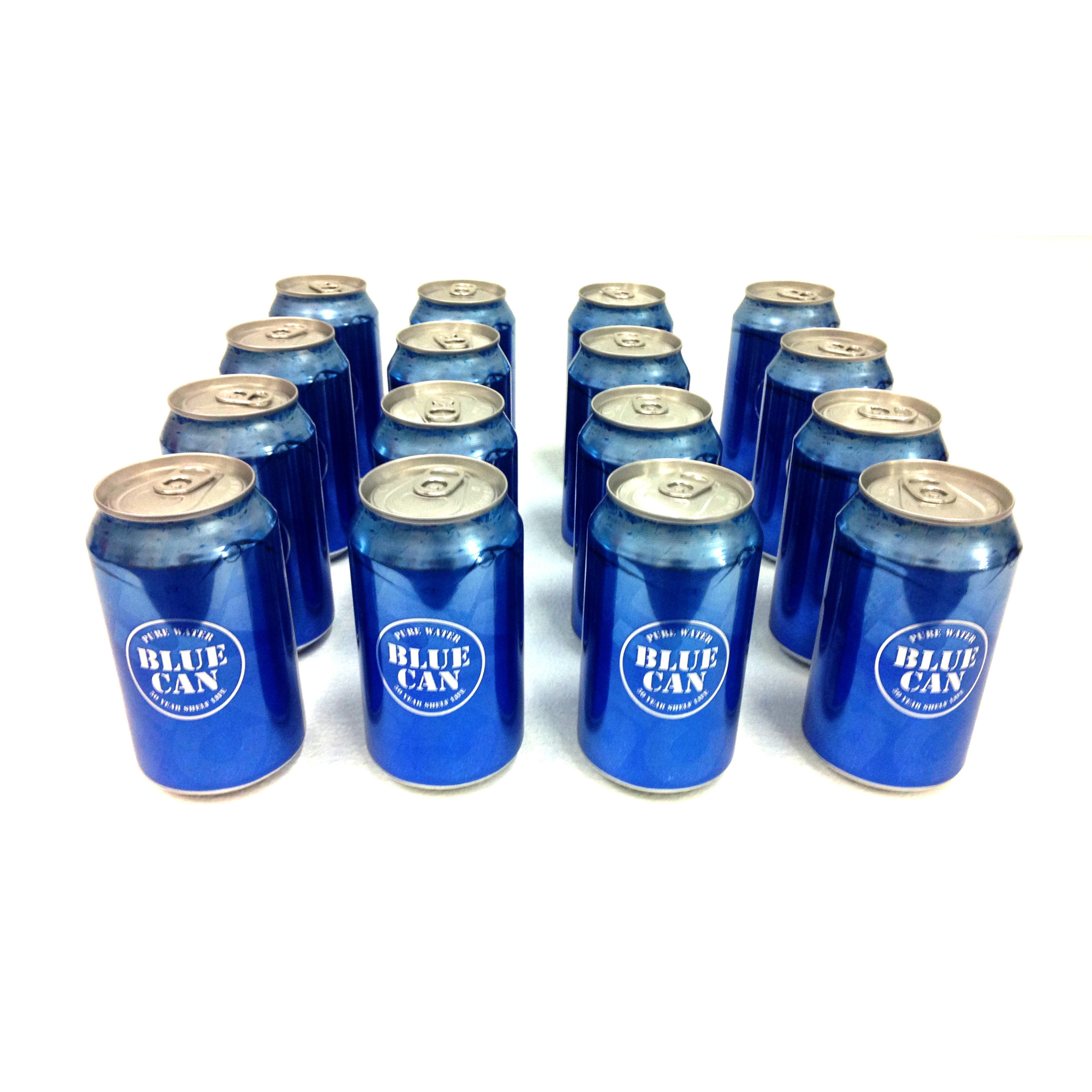 Case of 24 Cans of Blue Can Emergency Survival Drinking Water 50 Year Shelf  Life