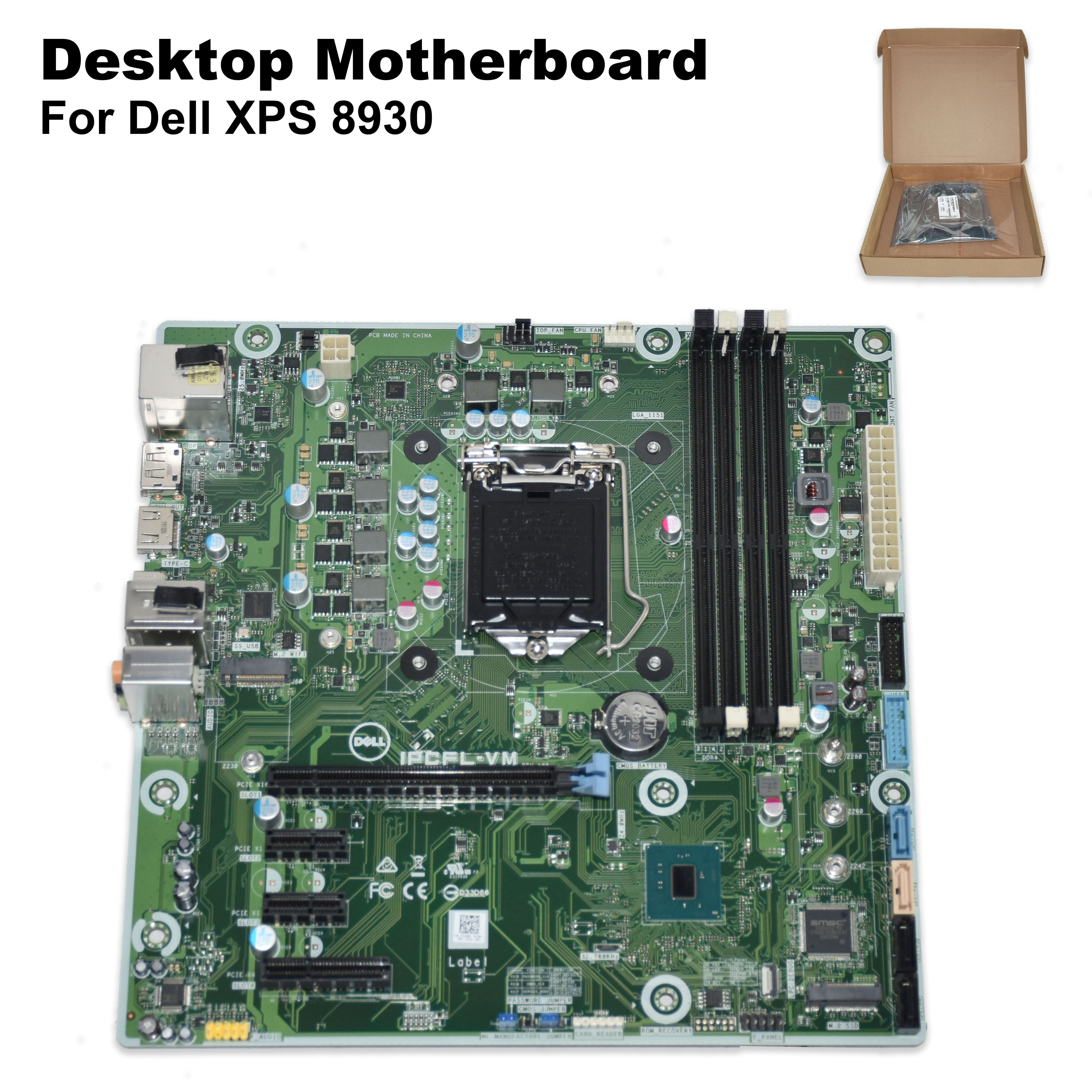 Pre-Owned Dell XPS 8930 Motherboard IPCFL‑VM, LGA1151, Z370, DDR4