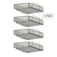thumbnail image 7 of Mind Reader Stackable Paper Tray, Desktop Organizer, File Storage, Office, Metal Mesh, 10.5"L x 13.5"W x 11.25"H, 4 Pcs., Silver, 7 of 7