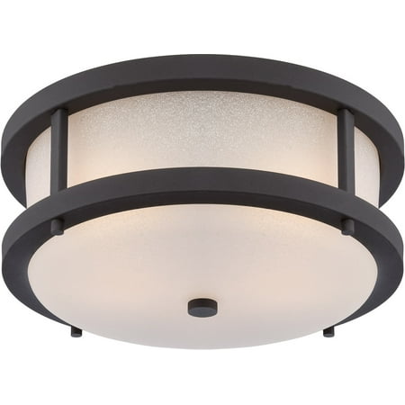 

Outdoor Wall Sconces 2 Light With Textured Black Finish Omni 14 inch 19.6 Watts