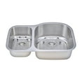 thumbnail image 3 of Wells Sinkware  32 in. 18 Gauge Undermount 30-70 Double Bowl Stainless Steel Kitchen Sink with Grid Racks & Basket Strainers, 3 of 5