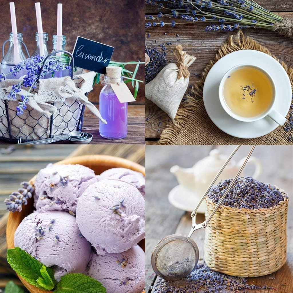 Lavender Flowers Organic Dried Buds 16 oz (453g) Imported From France for Culinary or Sachet Bags, 16oz Bulk