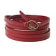 thumbnail image 2 of Pulsera de múltiples capas de moda Hugo Five Laps cuero rojo, 2 of 5