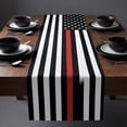 thumbnail image 2 of Chmadoxn 4th of July Independence Day Table Runner, 72 x 13 Inches Patriotic American Flag Linen Tablecloth, Vintage Truck Design for Memorial Day Kitchen Dining Table Decor, 2 of 8