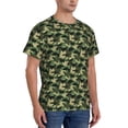 thumbnail image 2 of Vsdgher Camouflage Dinosaur Print Men's Dry Fit Mesh Athletic Shirts Moisture Wicking Tennis T-Shirt Tops, 2 of 9