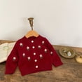 thumbnail image 4 of Winter girl sweater new baby knitted embroidered cardigan coat baby wool clothes, 4 of 5