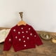 thumbnail image 4 of Hukapapa Suéter de invierno para niña, cárdigan bordado de punto para bebé, abrigo, ropa de lana para bebé, rojo, 90cm, 4 of 5
