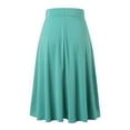 thumbnail image 5 of Landzoo Women's Solid Lightweight Flare Midi Pull On Closure Skirt Comfortable Casual Women's Skirt, 5 of 7