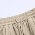 thumbnail image 7 of Ashirexll Shorts for Women, Womens Shorts Casual, Ladies' Summer Thin Casual and Comfortable Ice Silk Drying Side Pockets Wide Legs Elastic Waist Drawstring Five Quarter Pant, 7 of 7