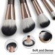 thumbnail image 3 of Juego de 10 brochas de maquillaje, brochas sintéticas profesionales de primera calidad para base, difuminado, polvos faciales, sombras de ojos, rubor y maquillaje., 3 of 5