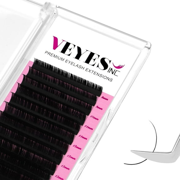 AIR-Classic Volume Lash Extensions 0.03-0.20 C/CC/D/DD Curl 8-20mm Mixed & Single Length Tray, Matte Black, Professional Supplies for Lash Techs (0.03 C 16mm)