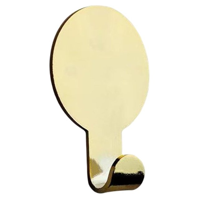 Bearachild Gancho autoadhesivo Multifuncional Conveniente Soporte para colgar Soportes para ropa montados en la pared Aplicación amplia para el Almacenamiento y organización del hogar Dorado