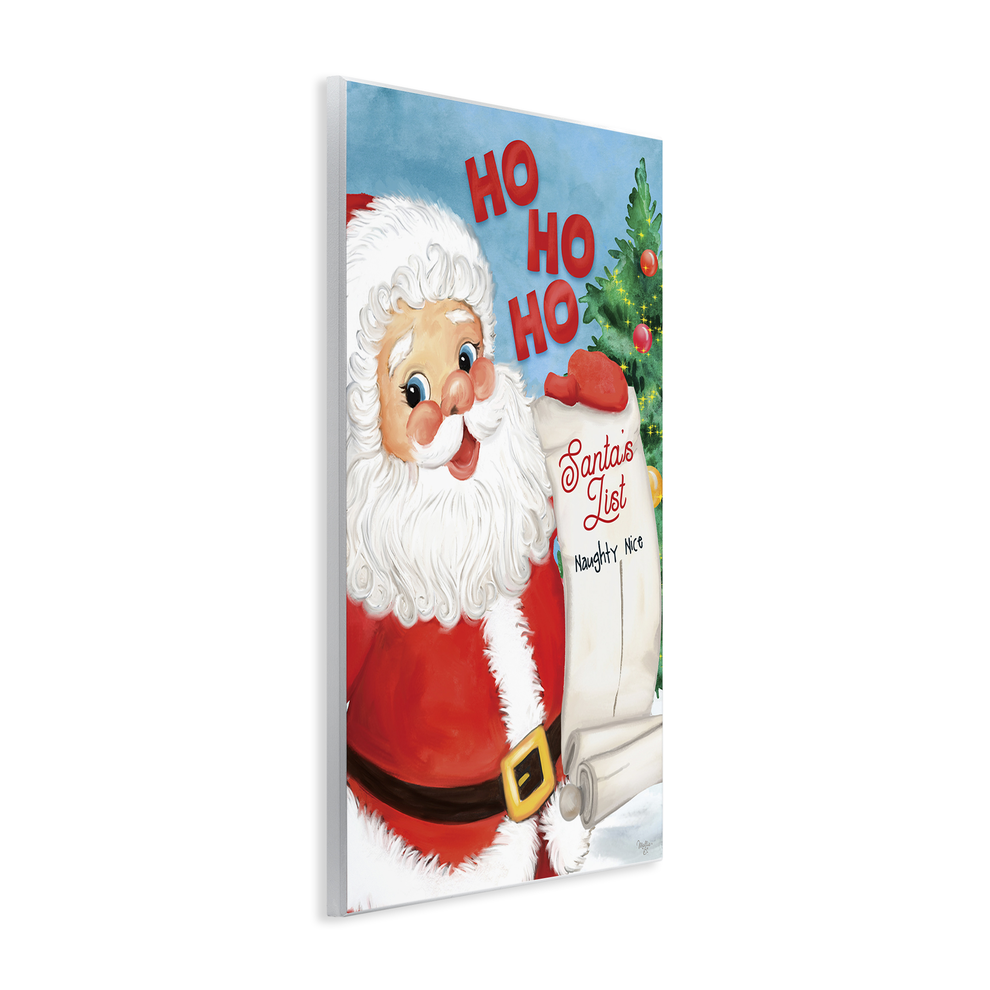 Stupell Industries Santa's Naughty Nice List Holiday Painting Unframed Art Print Wall Art, 13 x 19