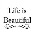 thumbnail image 2 of VWAQ Life is Beautiful Vinyl Wall Decal Family Wall Art Quotes (17"H x 22"W Black), 2 of 3