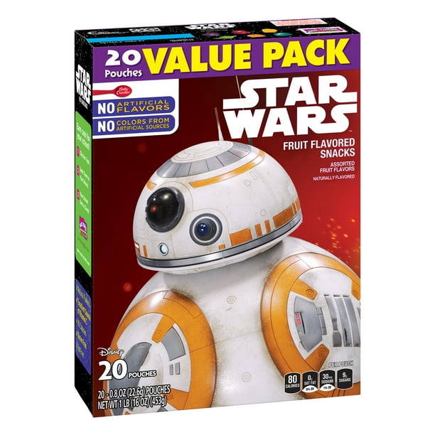 Betty Crocker Star Wars Snacks Fruit Flavored Snacks Pouches, 0.8 Oz