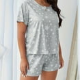 thumbnail image 2 of Christmas pajamas Christmas gift Women's Plus Size Pajama Short Set Pajama Set With Leopard Print, 2 of 7