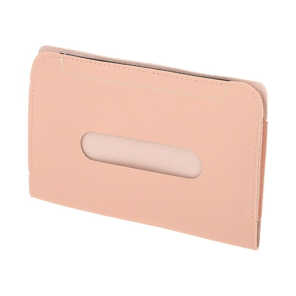 Portatissues para Auto, Soporte de Servilletas para Visor del Sol, Portatissues para Reposabrazos de Auto, Funda de Caja de Servilletas de Ante Negro