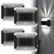 thumbnail image 2 of Paquete de 4 luces solares de pared para vallas, luces de cubierta impermeables IP65, encendido y apagado automático para decoración de jardín, patio y exterior., 2 of 7