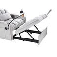 thumbnail image 6 of Multi-pockets Sleeper Chair - Heavy Duty, 1 Seat Bed Pull Out Soft Velvet, Adjustable Angle, 6 of 6