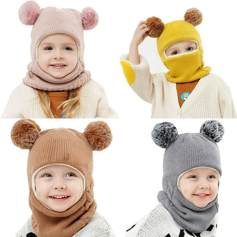 Baby Cute Warm Hat, Children's 2 in 1 Winter Hat and Scarf, Lovely