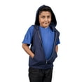 thumbnail image 2 of Covered In Comfort 1595721 Abilitations Weighted Hoodie Vest, Child Medium, Navy, 2 of 2