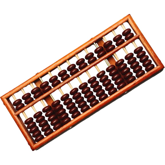 BESTSKY 13 Column Chinese Wood Bead Arithmetic Abacus,Yellow Beads