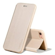 For iPhone 7 Plus / 8 Plus X-Level Luxury Flip Case Gold