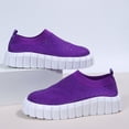 thumbnail image 4 of Zapatos de color sólido con suela gruesa para mujer, zapatos deportivos casuales transpirables de malla Wmkox8yii ytu3409, 4 of 6