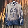thumbnail image 2 of Fesfesfes Men's Hooded And WoMen's Hooded Retro Hooded Printed Tops Sweatshirt Sun And Moon Printed Letters Printed Distressed Tops Plus Size Clearance $10, 2 of 5