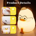 thumbnail image 2 of Duck Animal Pat Lamps Soft Cute Silicone Bedside Light 800mAh para dormitorio Oficina Hugtrwg Para estrenar, 2 of 9
