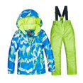 thumbnail image 3 of Traje de nieve para niños: impermeable, ajustable, traje de esquí de invierno de 2 piezas para niñas y niños Verde Talla 12 (133-140cm) Zulema niños traje de nieve, 3 of 5