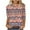 Orange Blue Print, variant on Lmueinov Plus Size 3/4 Length Sleeve Womens Tops Boho Floral Print Crew Neck Loose Fit casual Flowy Tunic Blouse Trendy Going Out Clothes S-5XL