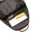 thumbnail image 4 of KAUKKO Vintage Casual polyster and Leather Rucksack Backpack (Canvas Khaki）, 4 of 5