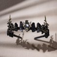 thumbnail image 4 of Tiara Crystal Crown CoteEza Fairy de cuarzo crudo negro, 4 of 5