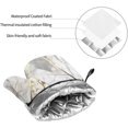 thumbnail image 6 of Oven Mitts and Pot Holders Sets of 4, White Gray Marble Kitchen Gloves for Cooking Baking Golden Line Hot Pads BBQ Potholders, 6 of 6