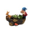 thumbnail image 3 of Columpio de flores en maceta de conejo enano JM micro paisaje jardín decoración de escritorio, 3 of 5