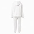 thumbnail image 4 of Women 2 Piece Outfits Sweatsuit Full Zip Hooded Sweatshirt Jacket Jogger Pants Casual Loose Tracksuit Set with Pockets for Workout Jogging Daily Street Going‑out Wear White XL, 4 of 9