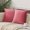 Red, variant on 2Pc Solid Velvet Throw Pillow Covers - 18X18 Inch Sky Blue Decorative Pillowcases With Piping For Couch Bed Sofa Living Room Bedroom