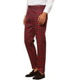 thumbnail image 4 of INSPIRE CHIC Houndstooth Dress Pants for Men's Big and Tall Plaid Trousers, 4 of 5