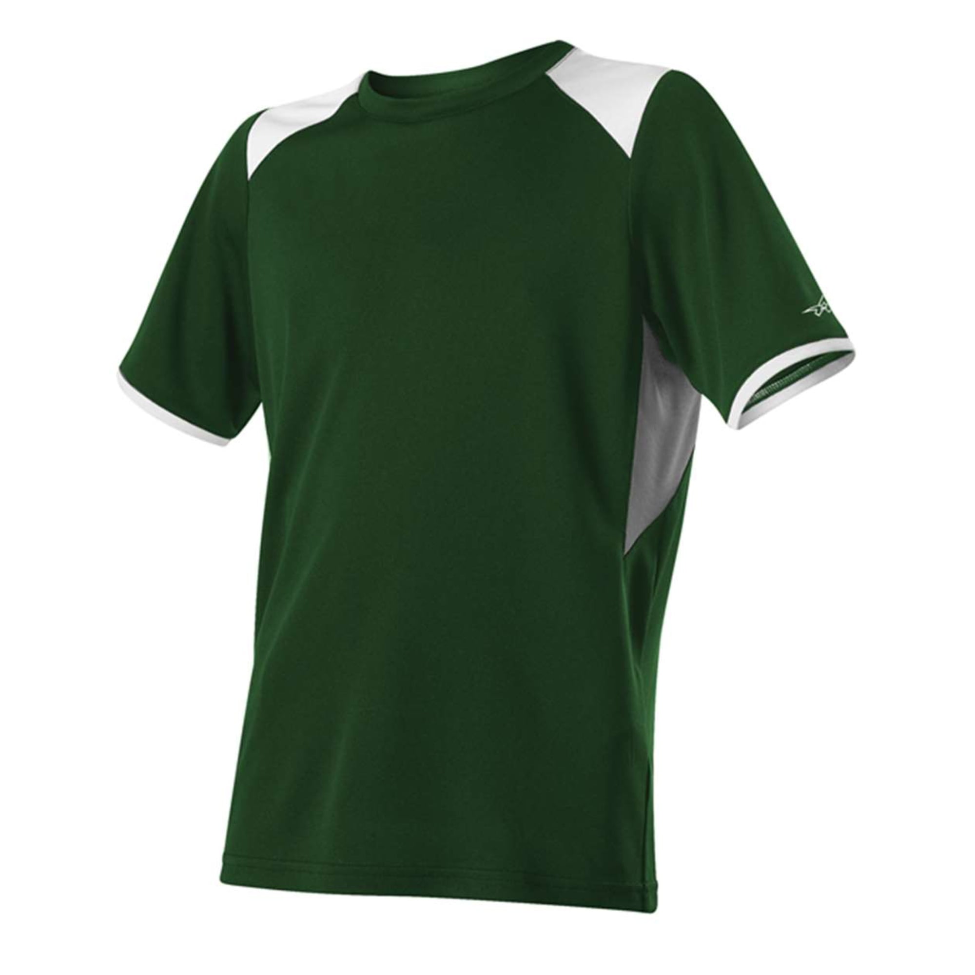 Alleson Athletic 530CJ Adult Baseball Crew Neck Jersey-Forest/ Grey ...