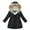 Black, variant on Mercatoo Girl Heavyweight Puffer Winter Coats Kids Parka Fl𝐞ece Thicken 𝗦now Outwear Cozy 𝗛ooded Jacket Windproof Clothes
